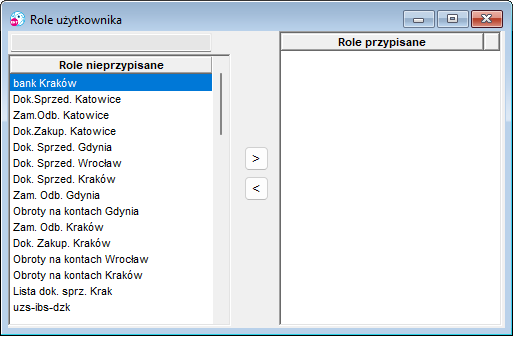 Role użytkownika Role użytkownika