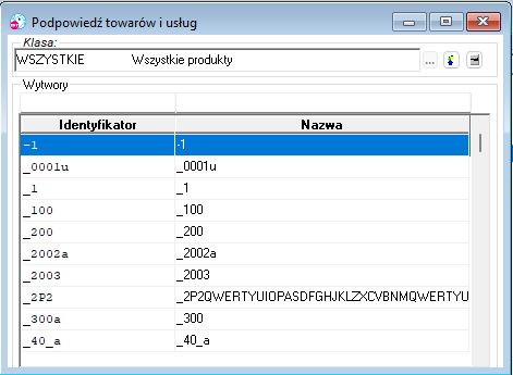 Podpowiedź towarów i usług Podpowiedź towarów i usług