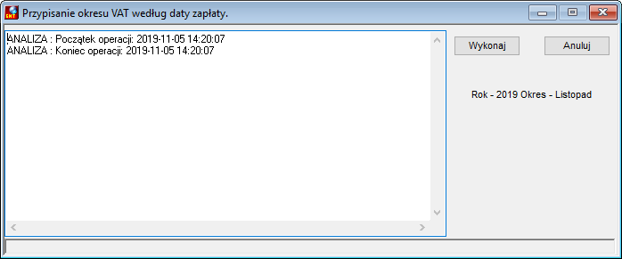 Przypisanie okresu VAT wg daty zapłaty