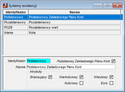 Definiowane systemów ewidencji