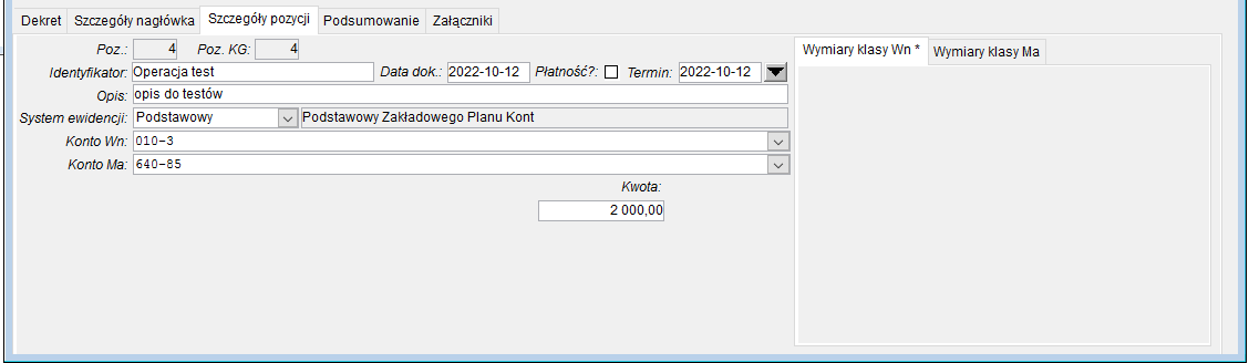 Szczegóły pozycji