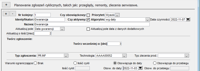 Planowanie zgłoszeń Planowanie zgłoszeń