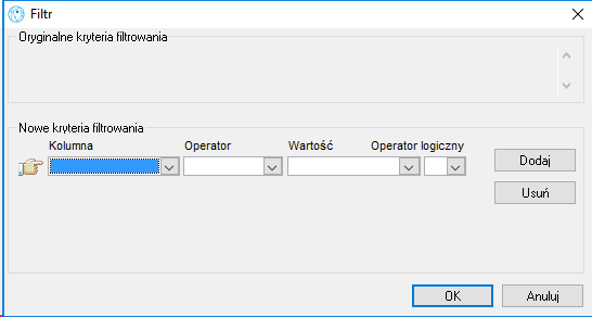 Filtrowanie danych
