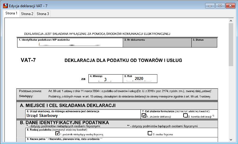Edycja deklaracji VAT Edycja deklaracji VAT