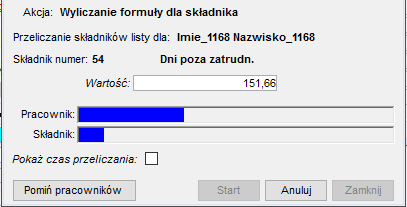 Status kompletacji listy