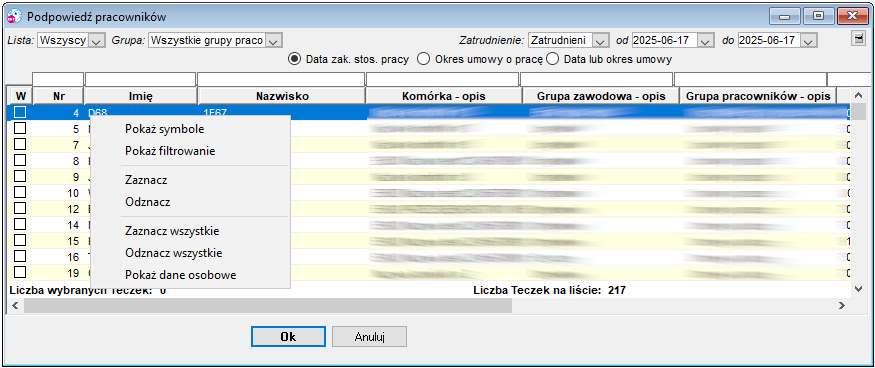 Okno Podpowiedź pracowników Okno Podpowiedź pracowników