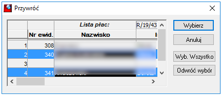 Przywracanie usuniętych składników analitycznych