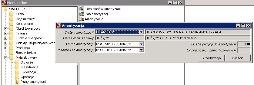 Amortyzacja – naliczanie Amortyzacja – naliczanie