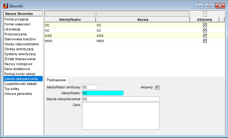 Zakres ubezpieczenia Zakres ubezpieczenia